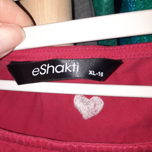 Eshakti jersey knit valentines red dress - Picture 2 of 3